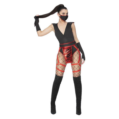 Fever Scarlet Ninja Costume Mask and Gloves 1