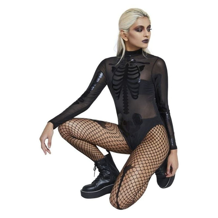 Fever Sheer Skeleton Costume Black_1