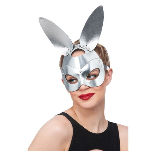 Fever Silver Mock Leather Rabbit Mask Adult 1