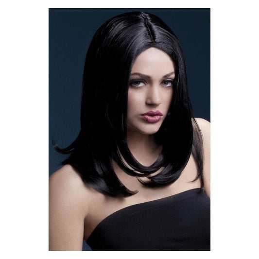 Fever Sophia Wig Black Long Layered with Centre Parting 43cm 1