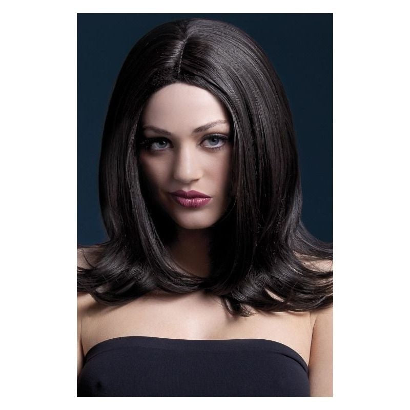 Fever Sophia Wig Adult Brown Long Layered with Centre Parting 43cm 1