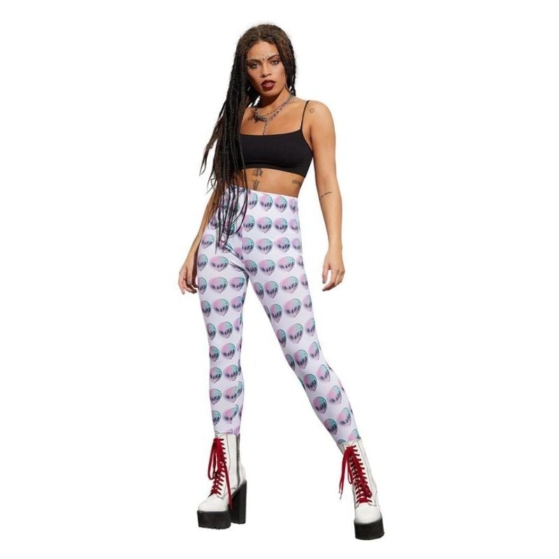 Fever Space Alien White Leggings Sci Fi Costume Accessory 1