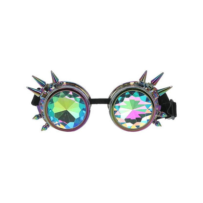 Studded Rainbow Goggles On Elastic Festival Costume Accessory 1