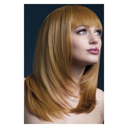 Fever Tanja Wig Adult Auburn Feathered Cut Hair with Fringe 48cm 1