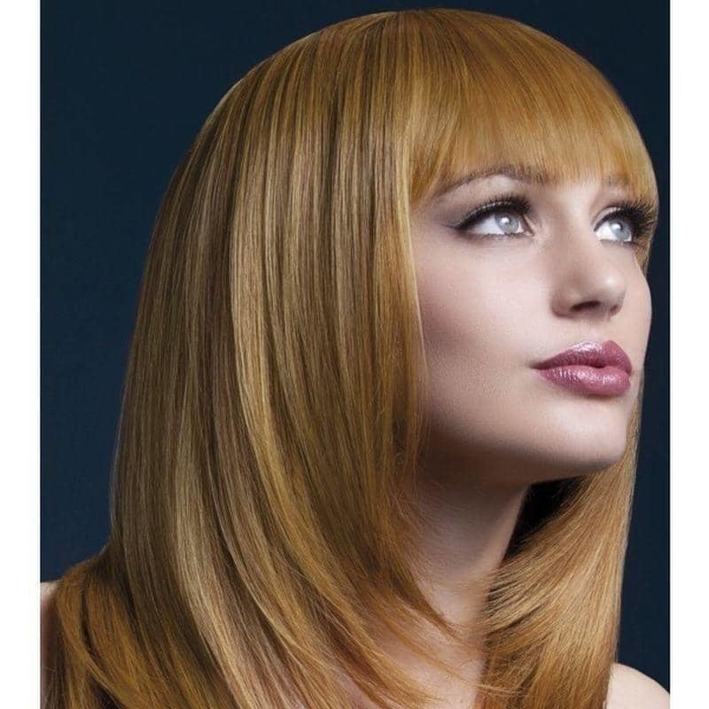 Fever Tanja Wig Adult Auburn Feathered Cut Hair with Fringe 48cm 2