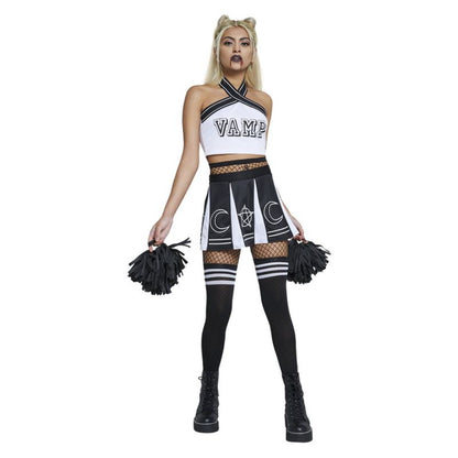 Fever Vamp Cheerleader Black and White Adult 1