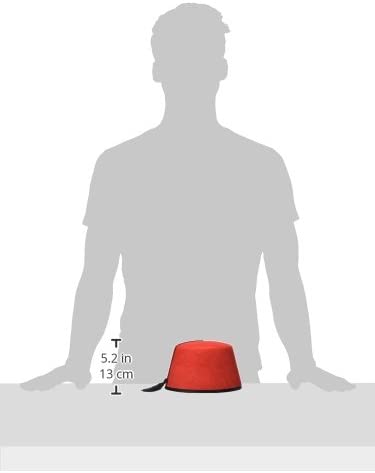 Fez Hat Adult Red 13cm High Costume Accessory 2