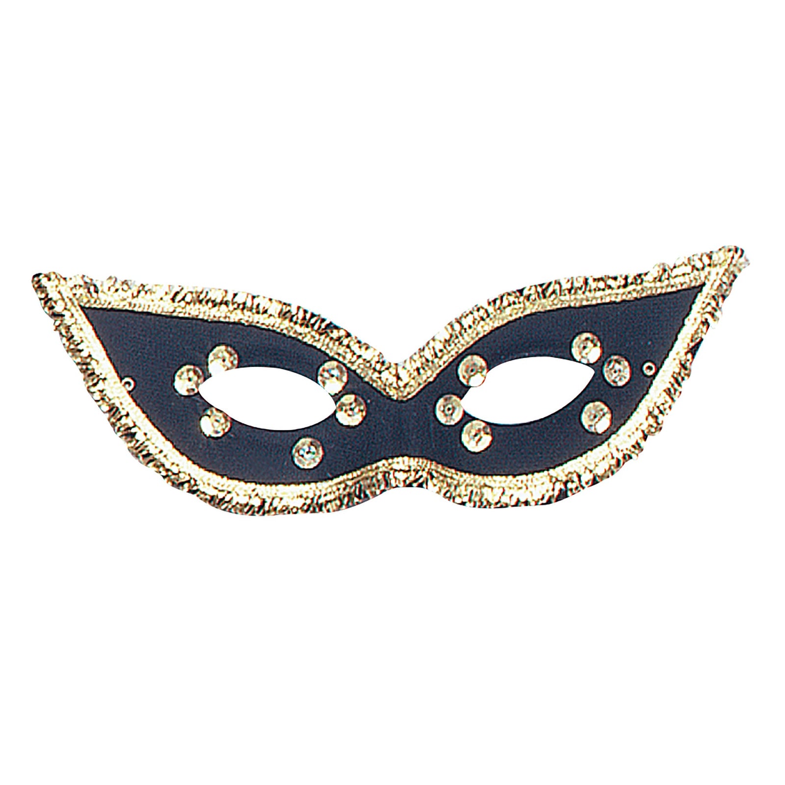 Fiesta Domino Eye Mask Black Masks Unisex 1