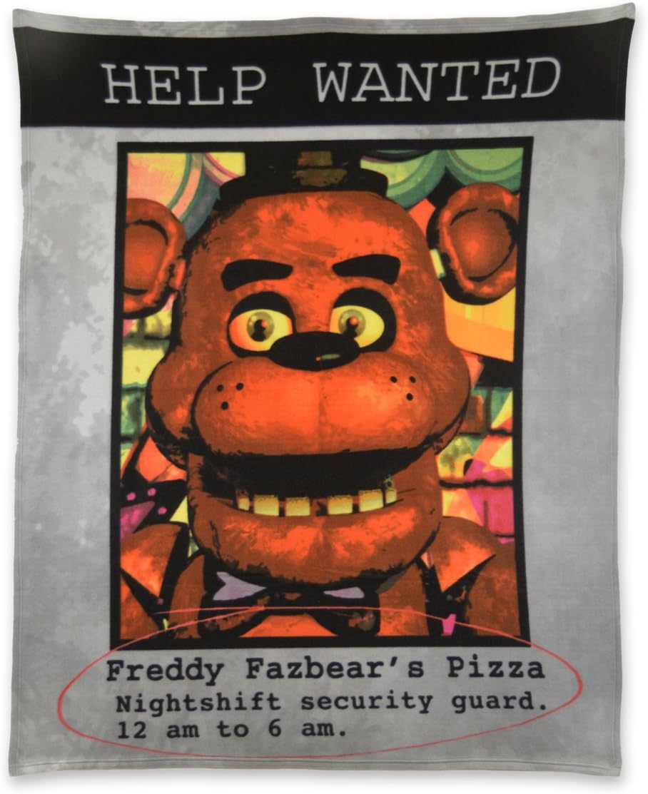 Five Nights At Freddy's Fleece Help Wanted Ad Fleece 1