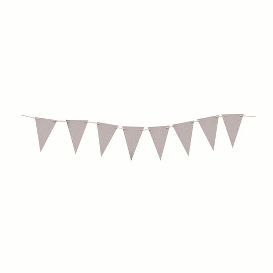 Flag Banner Silver 2. 4m 8 Flags 1