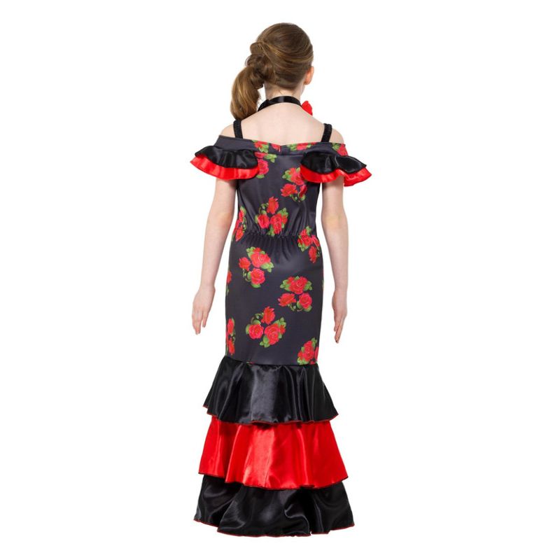 Flamenco Girl Costume Black & Red Child Spanish Dress_3
