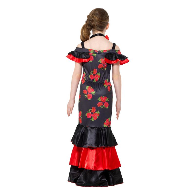 Flamenco Girl Costume Black & Red Child Spanish Dress 3