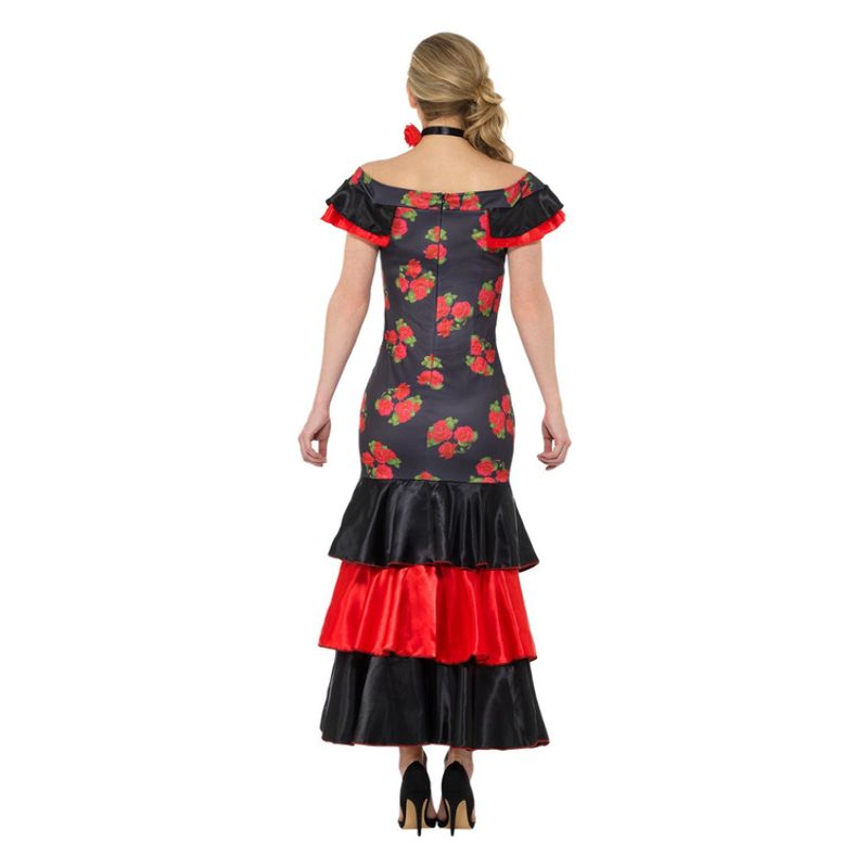 Flamenco Lady Costume Black and Red Dress with Choker 3