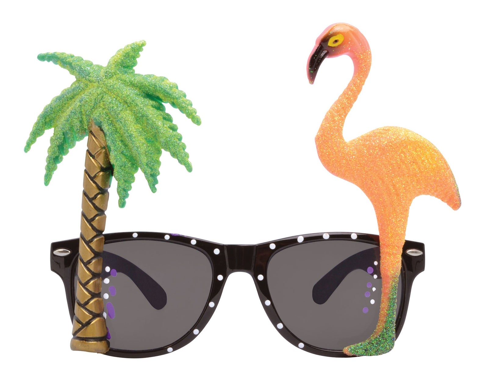 Flamingo Palm Tree Glasses Costume Accesory 1