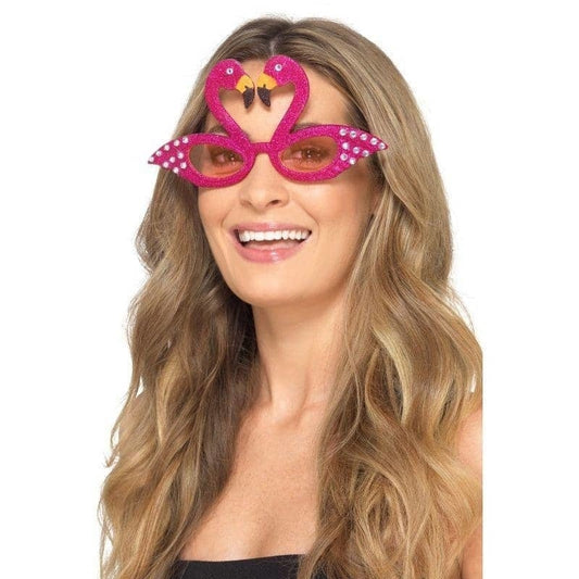 Flamingo Sparkle Glasses Adult Pink 1