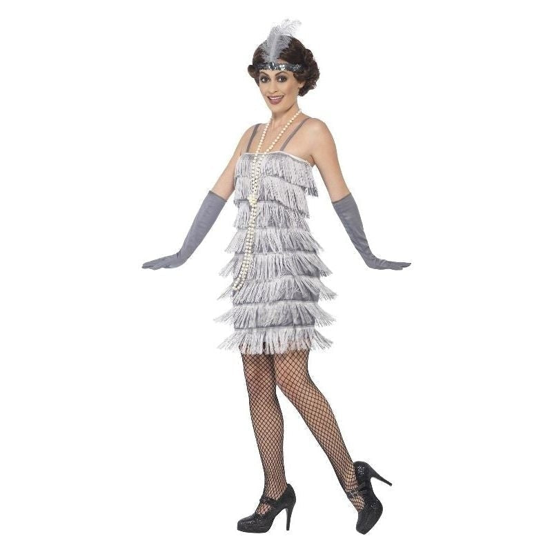 Flapper Costume Adult Silver 3