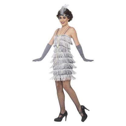 Flapper Costume Adult Silver 3