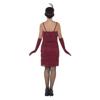 Flapper Costume Short Burgundy Red Dress 2