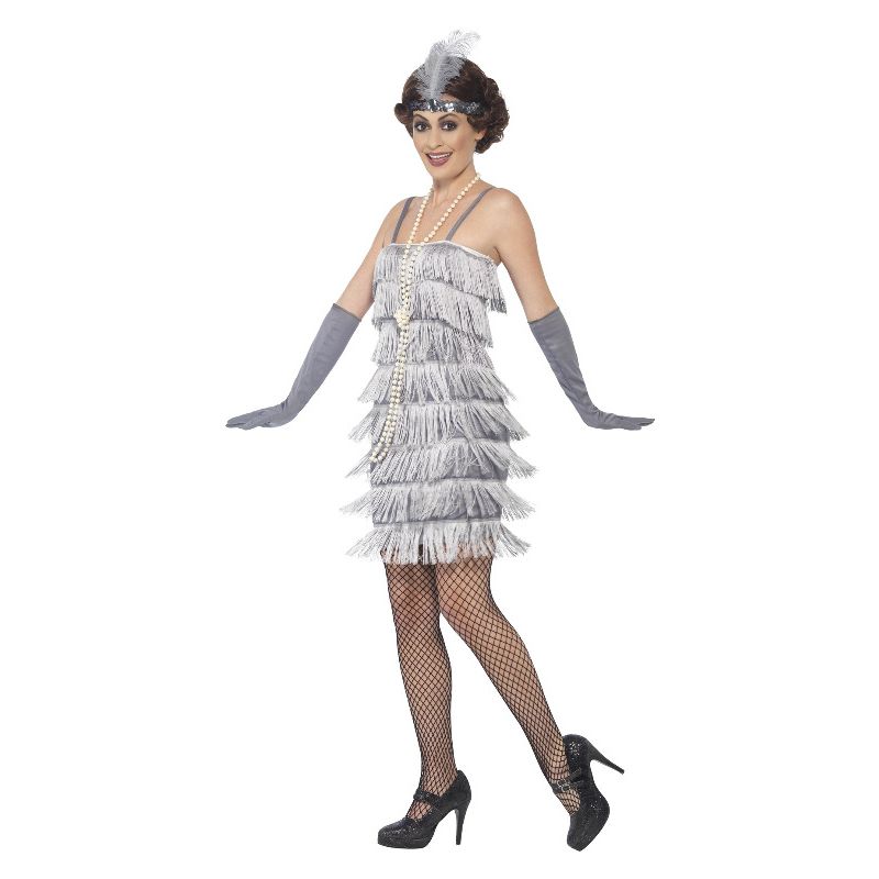 Flapper Costume Silver Adult 3