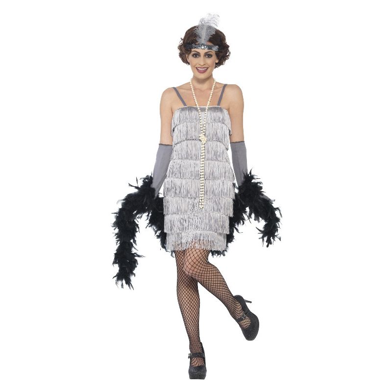 Flapper Costume Silver Adult_1