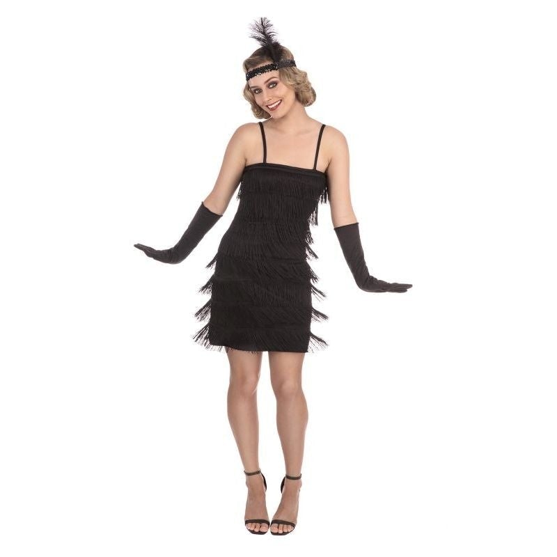 Flapper Dress 1920s Black Fringed 1