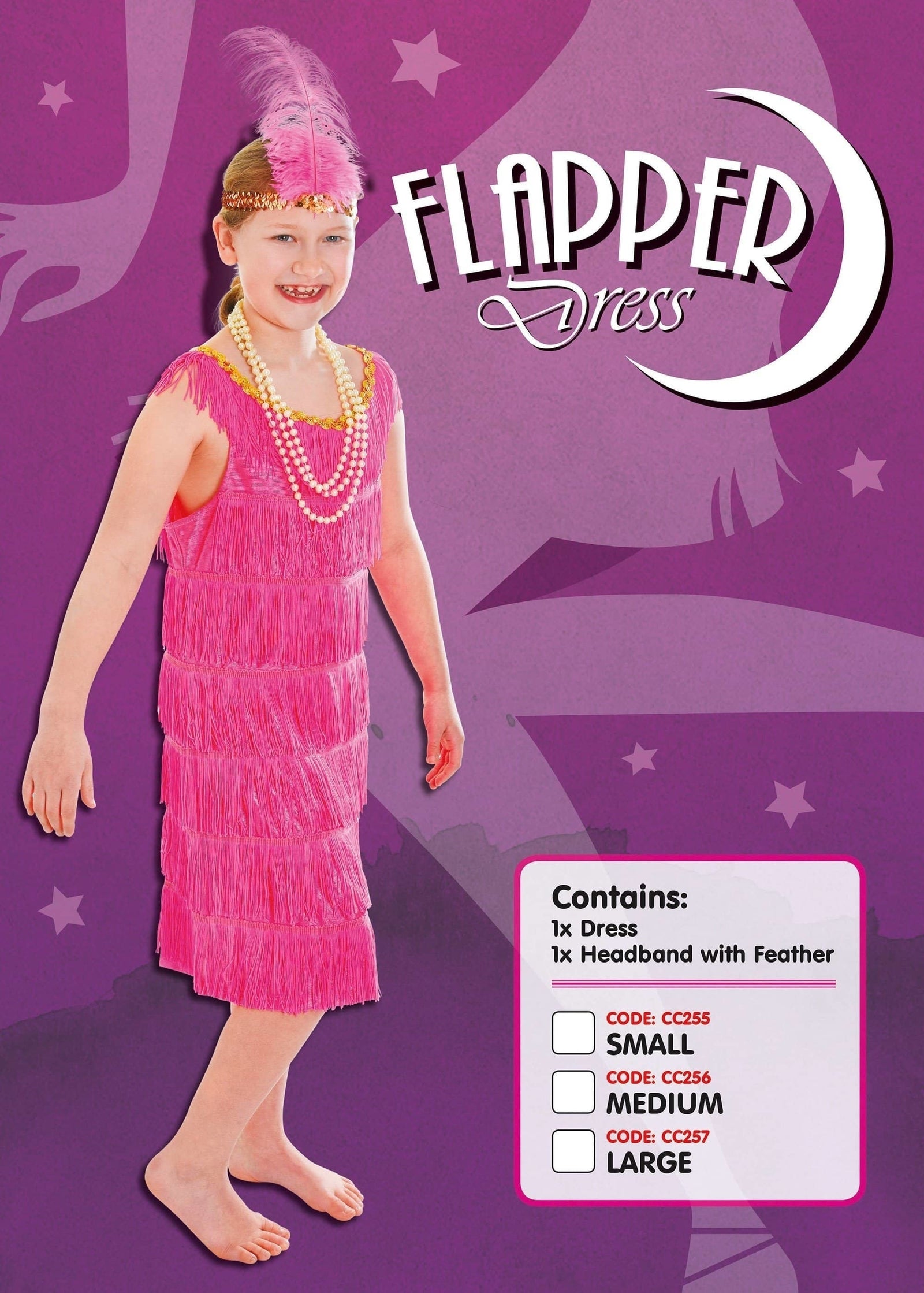 Flapper Dress Pink Childrens Costume 1