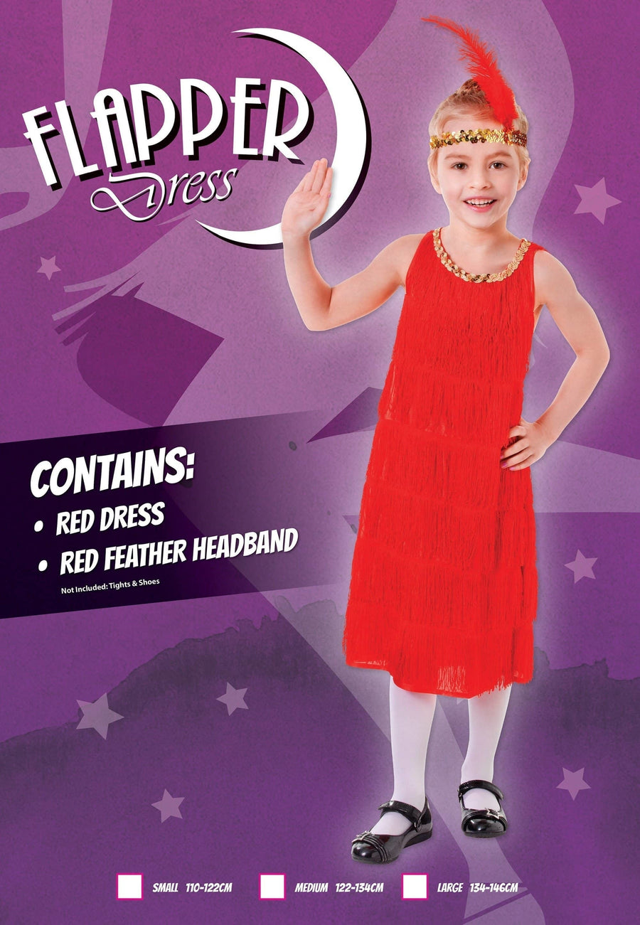 Flapper Dress Red Childrens Costume_1