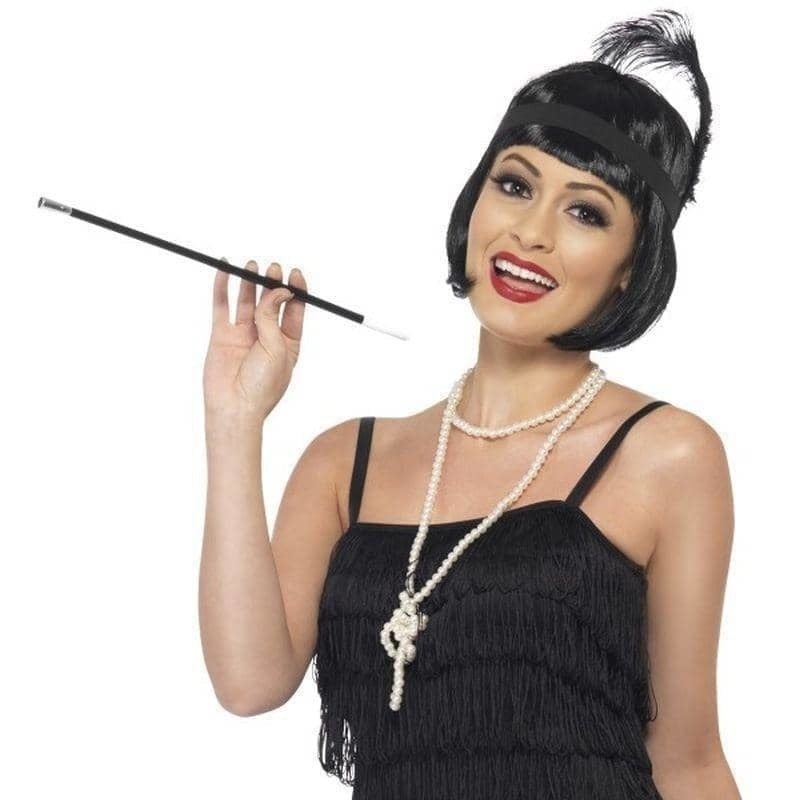 Flapper Instant Kit Adult Black Wig 1