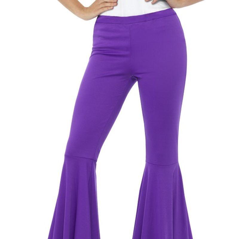 Flared Trousers Ladies Adult Purple 1