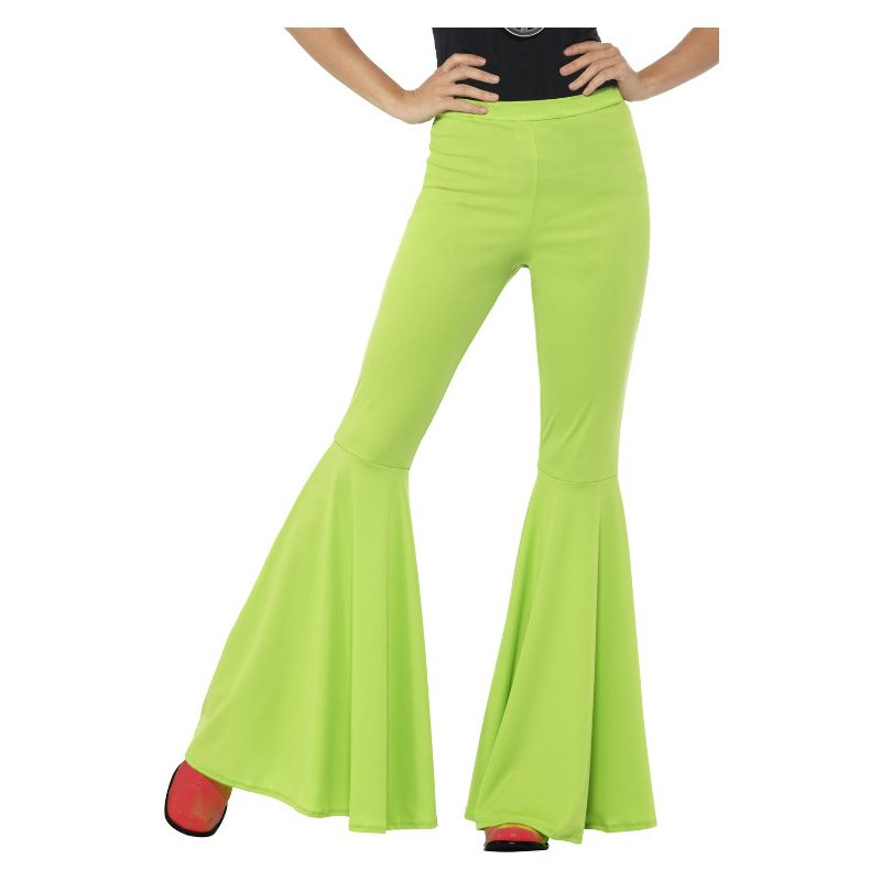 Flared Trousers Ladies Green Adult 1
