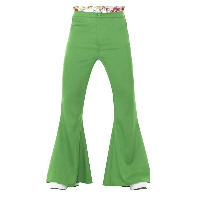 Flared Trousers Mens Green 70s Costume Accessory 1