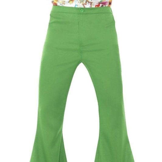 Flared Trousers Mens Green 70s Costume Accessory 2