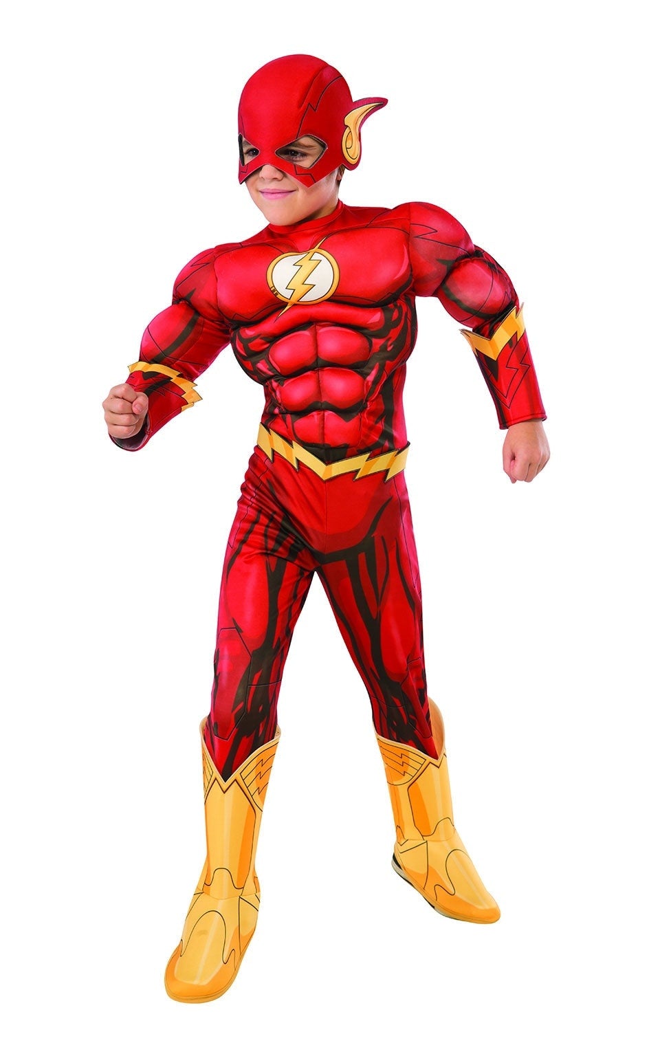 Flash Costume Photo Real Kids Deluxe Super Hero Suit 1
