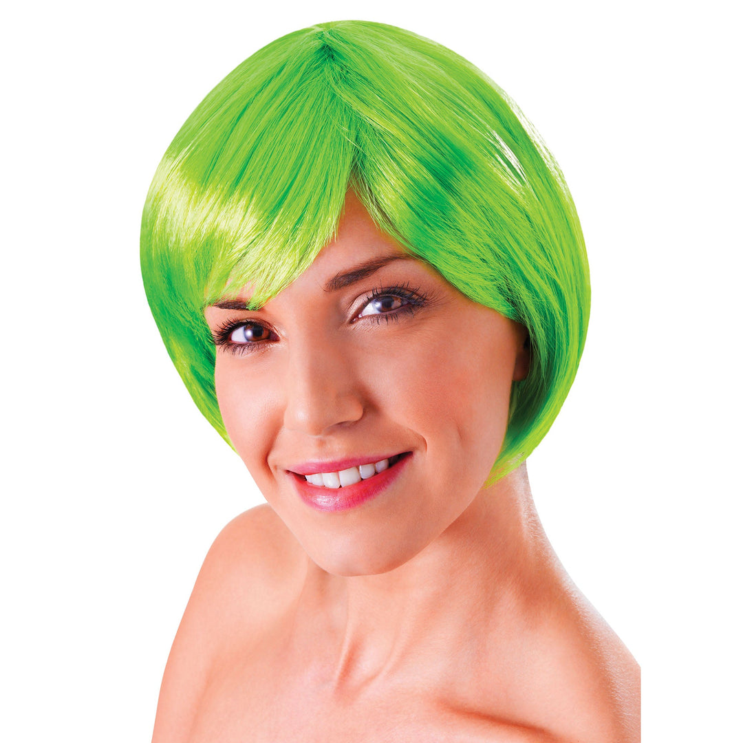 Flirty Flick Neon Green Wig_1