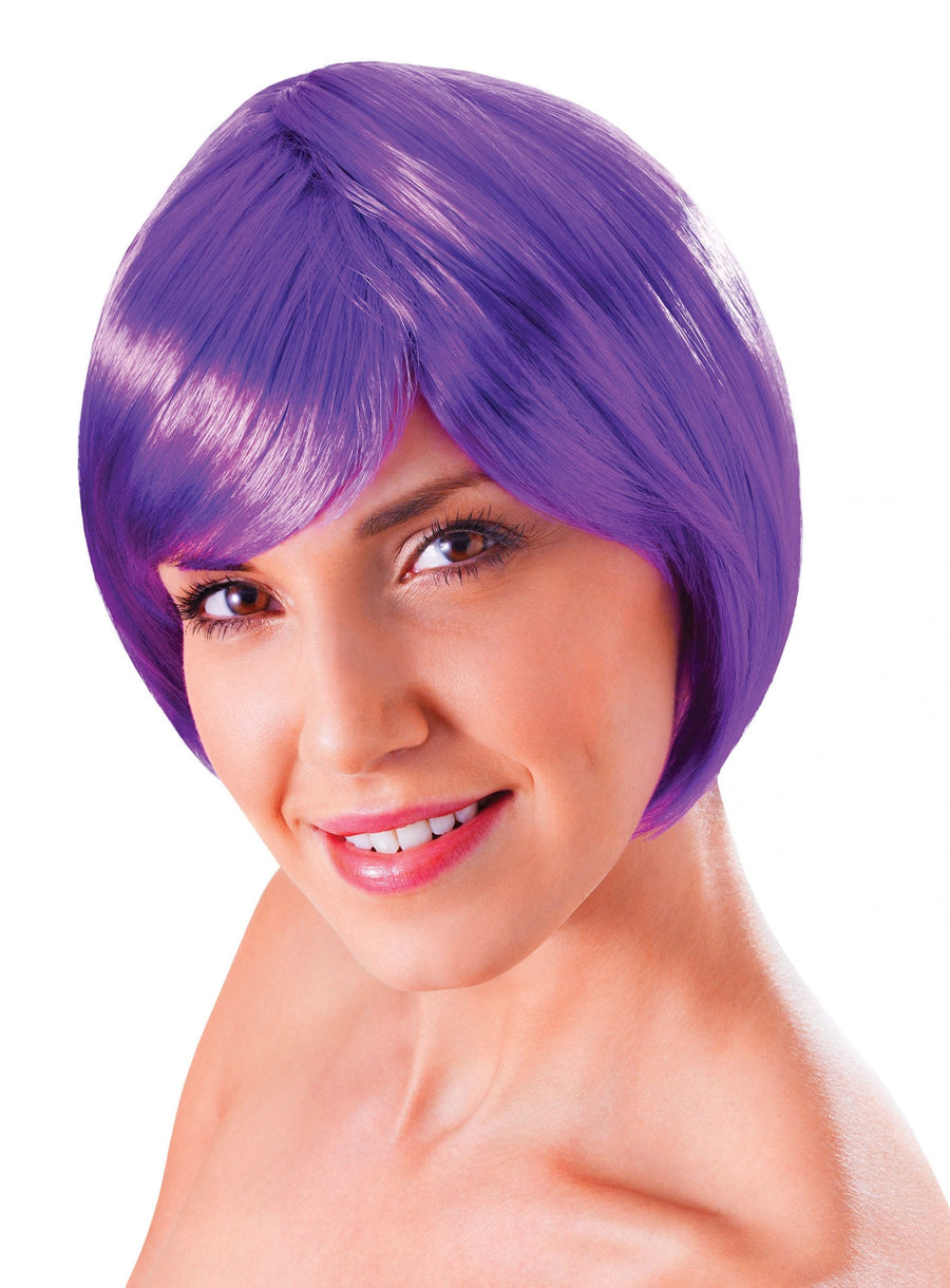 Flirty Flick Neon Purple Wig for Women_1