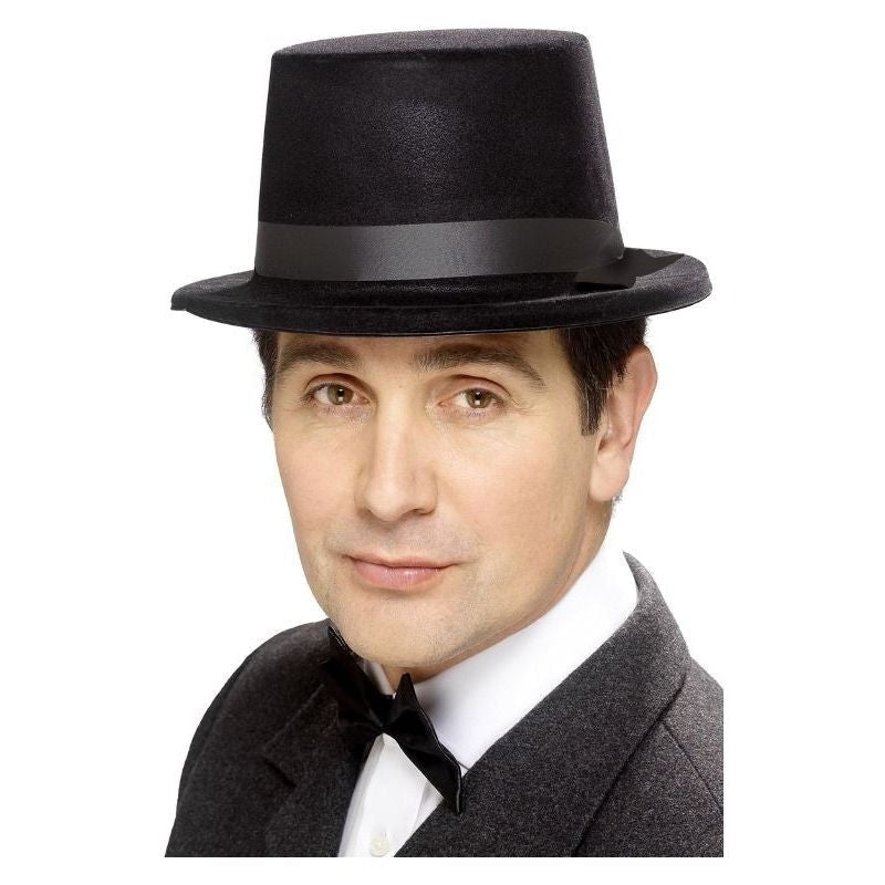 Size Chart Flocked Topper Hat Adult Black
