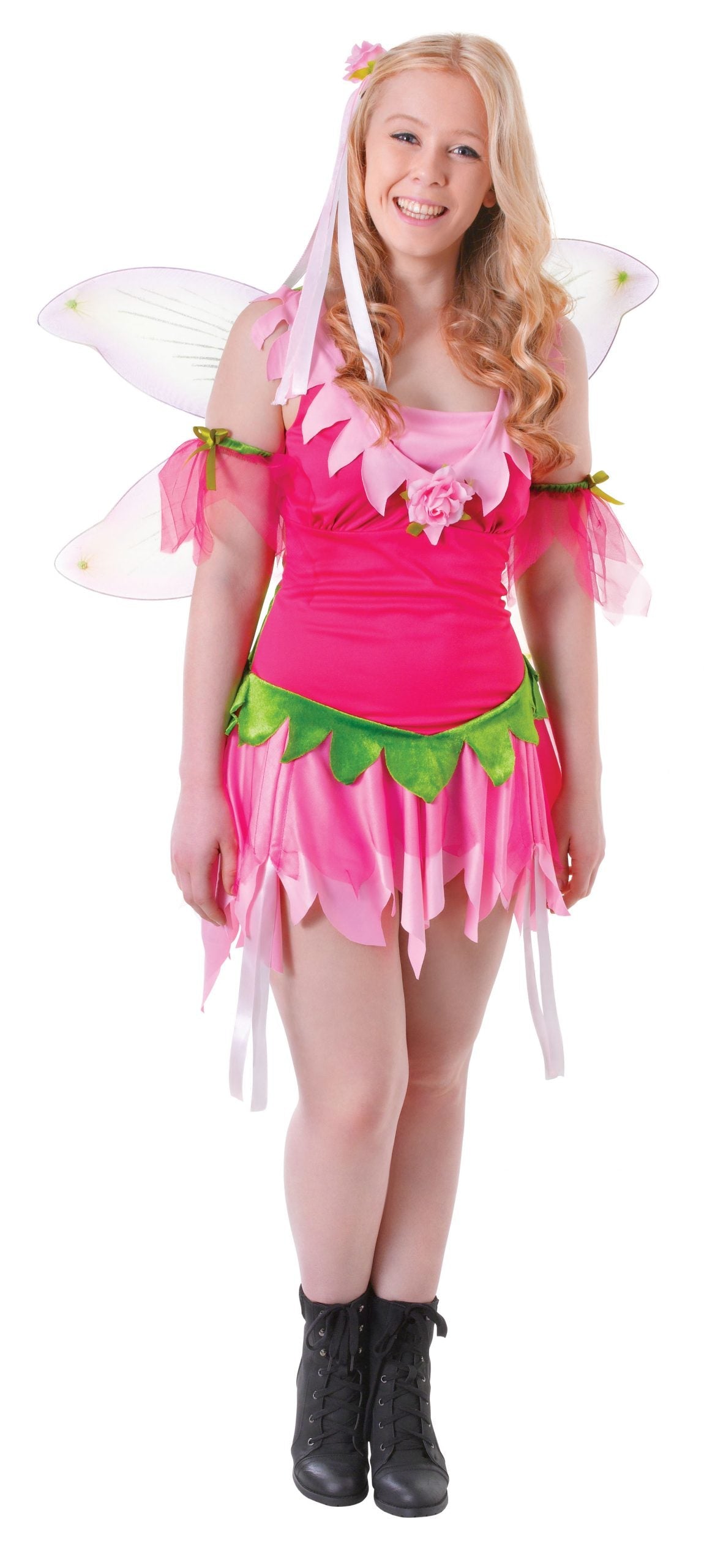 Flower Fairy Costume Teen Size Frayed Skirt 12-15 Years 1