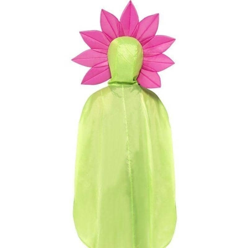 Flower Party Poncho Adult Green Pink 3