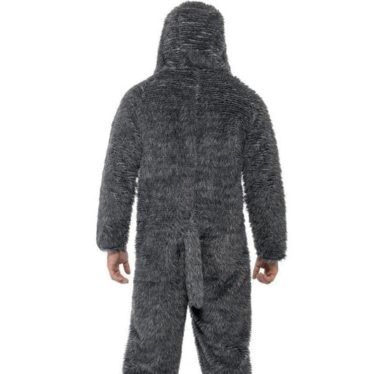 Fluffy Dog Costume Adult Grey Onesie 2