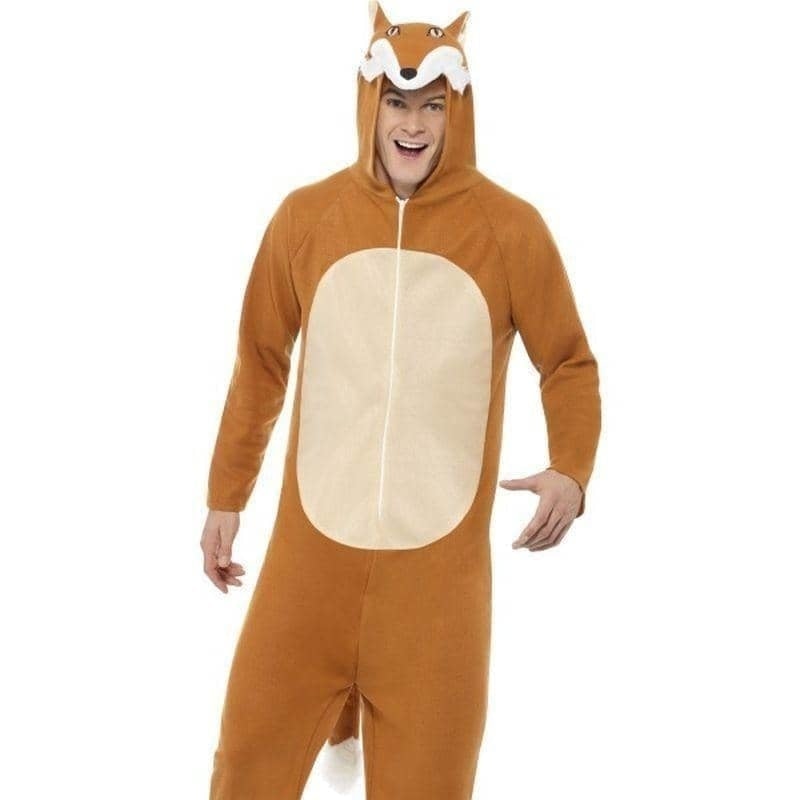 Fox Costume Adult All In One Orange 1
