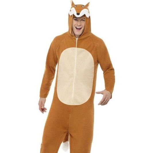 Fox Costume Adult All In One Orange 1