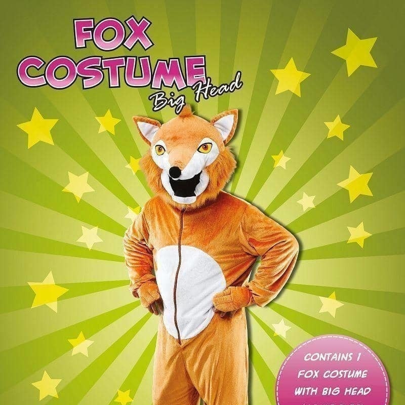 Size Chart Fox Costume Big Head Adult Unisex
