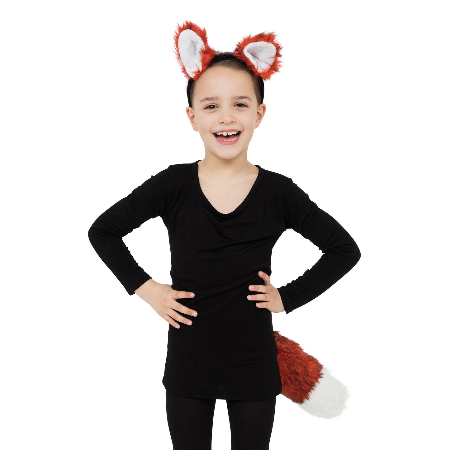 Fox Set Big Tail Ears Headband Costume Kit 1