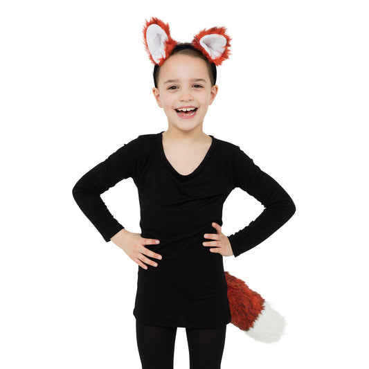 Fox Set Big Tail Ears Headband Costume Kit 1