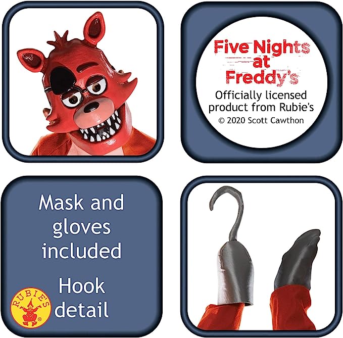 Size Chart Foxy Tween Costume Five Nights At Freddys