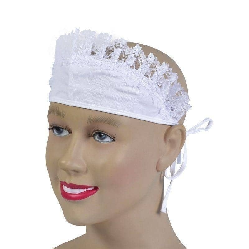 French Maid Hat White Frills 1