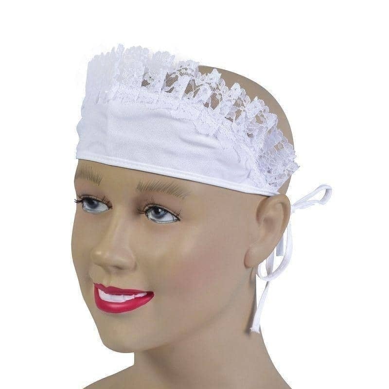 French Maid Hat White Frills_1
