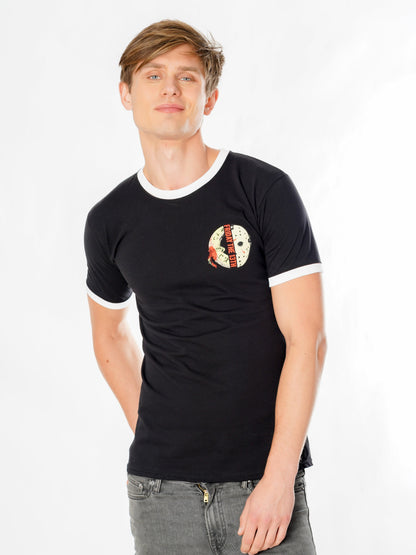 Friday The 13th Life Ring Mask Reverse T Shirt 4