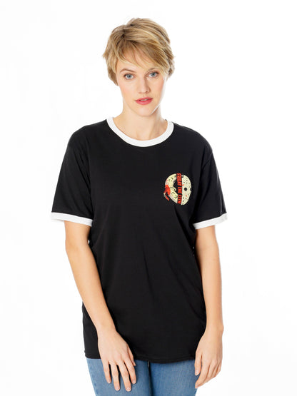 Friday The 13th Life Ring Mask Reverse T Shirt 5