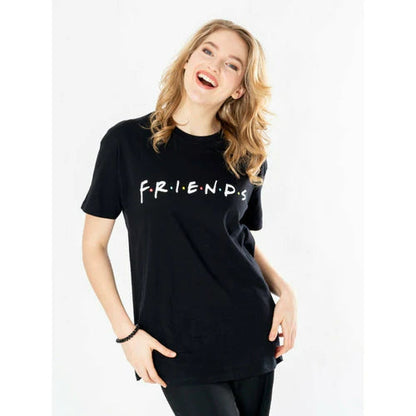 Friends Mens Black How You Doin? T-Shirt Adult 1